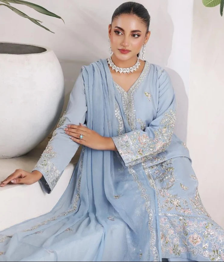 Mahrani Royal Crystal Aura | 3piece embellished ready to wear women luxury pret