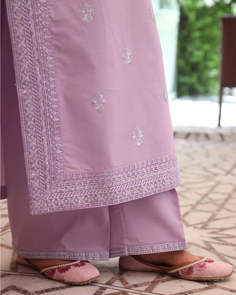 Mahrani's Noor-e-Eid Lilac Bloom – Soft Lilac for Eid Glow